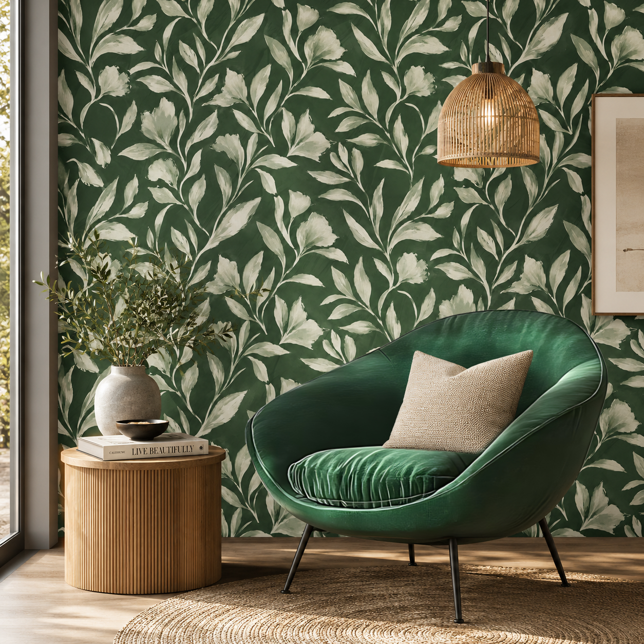 Whispering Botanicals– Watercolor Wallpaper