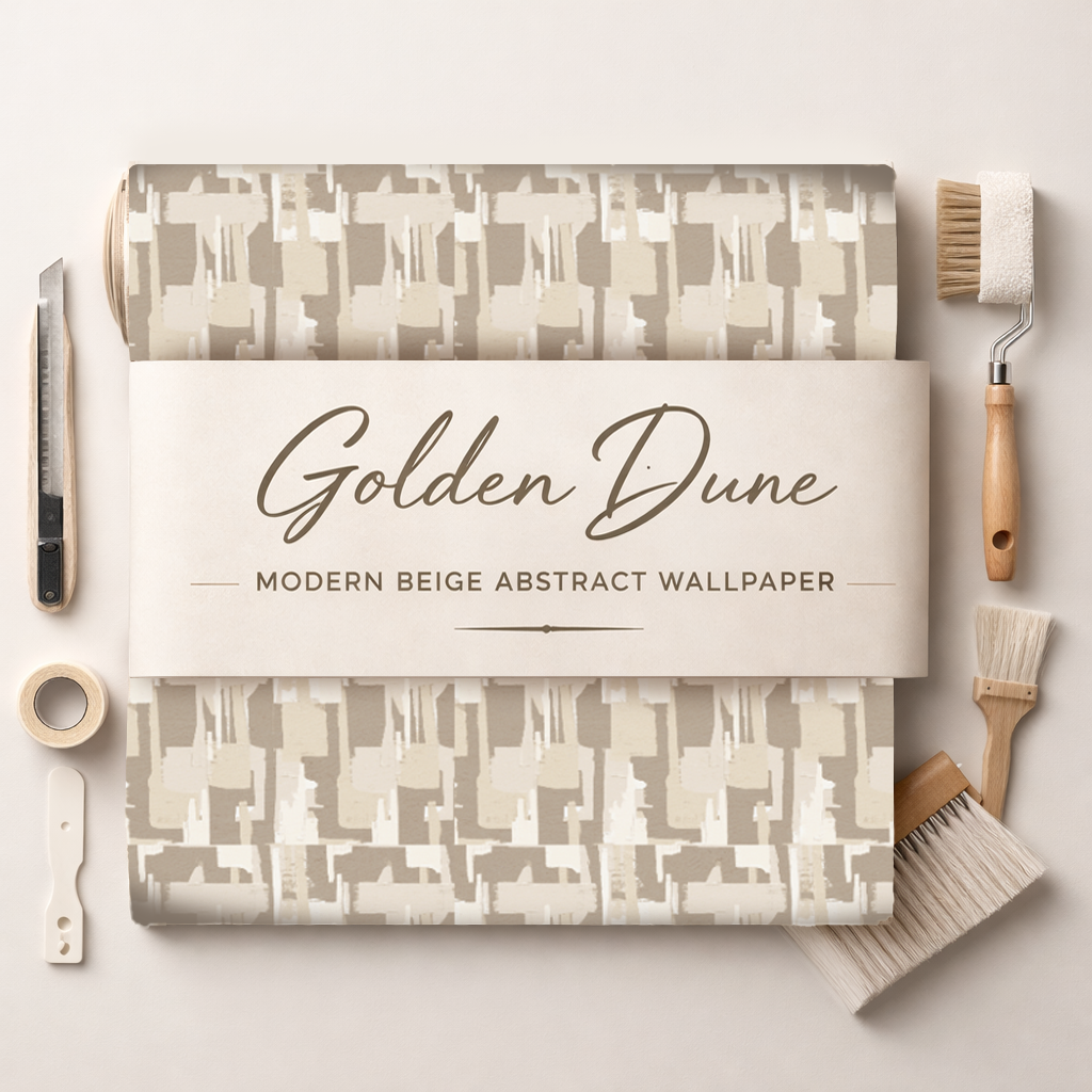 Golden Dune – Abstract Neutral Wallpaper Mural