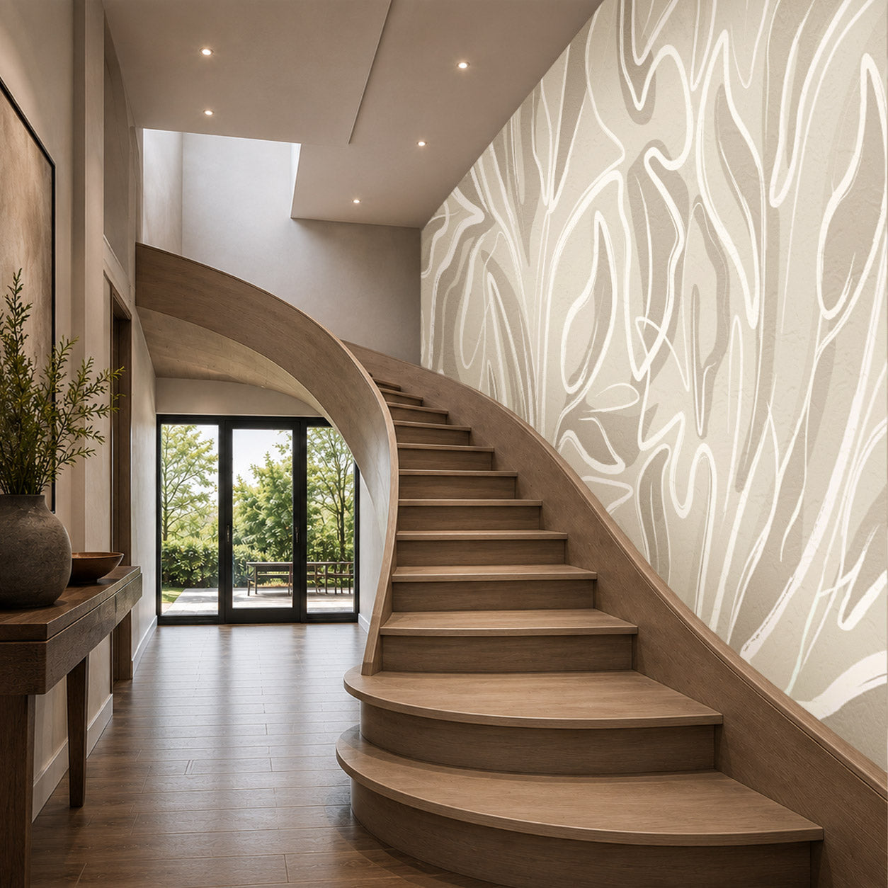 Abstract Flow Luxury Neutral Wallpaper Mural