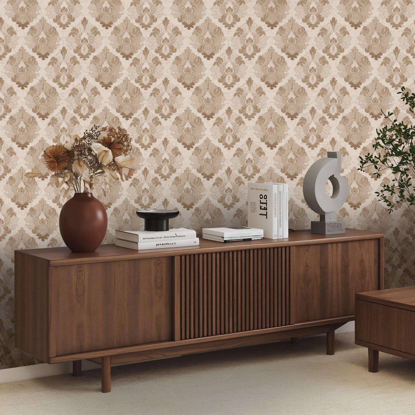 Velmont – Heritage Damask Wallpaper