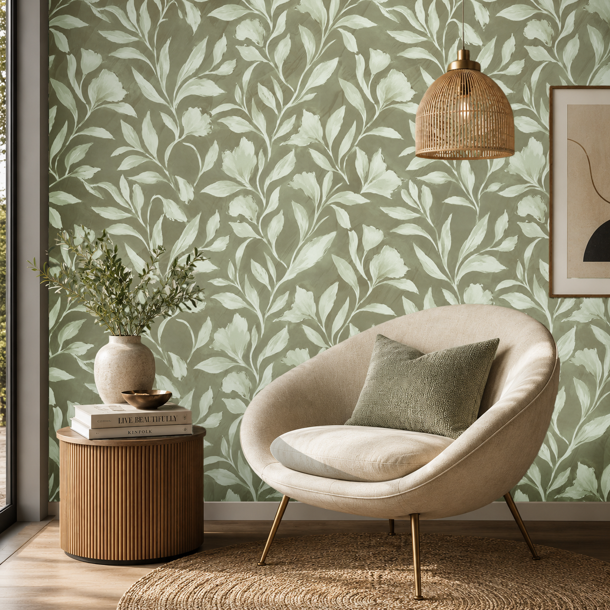 Whispering Botanicals– Watercolor Wallpaper