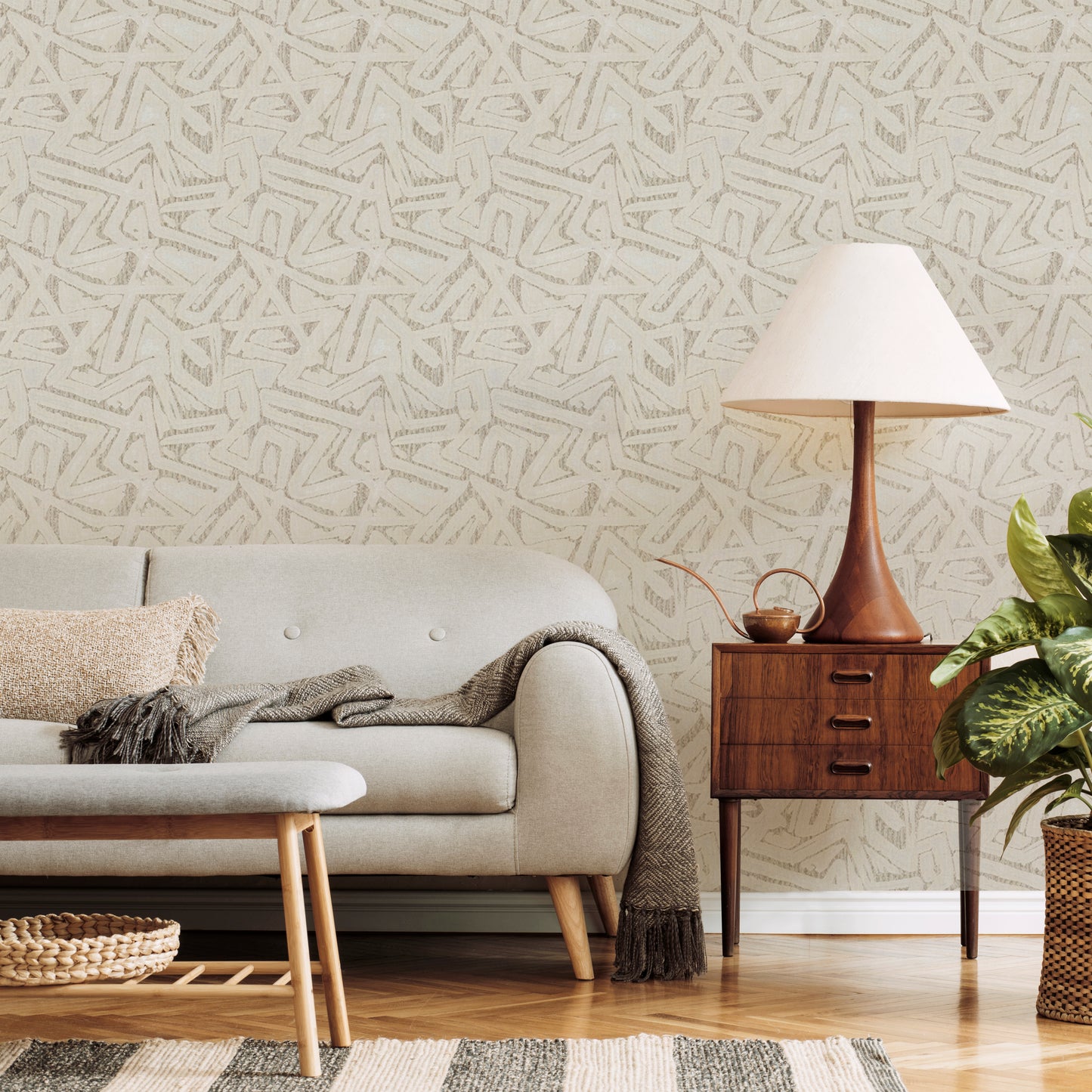 Woven Geometry – Textured Abstract Wallpaper