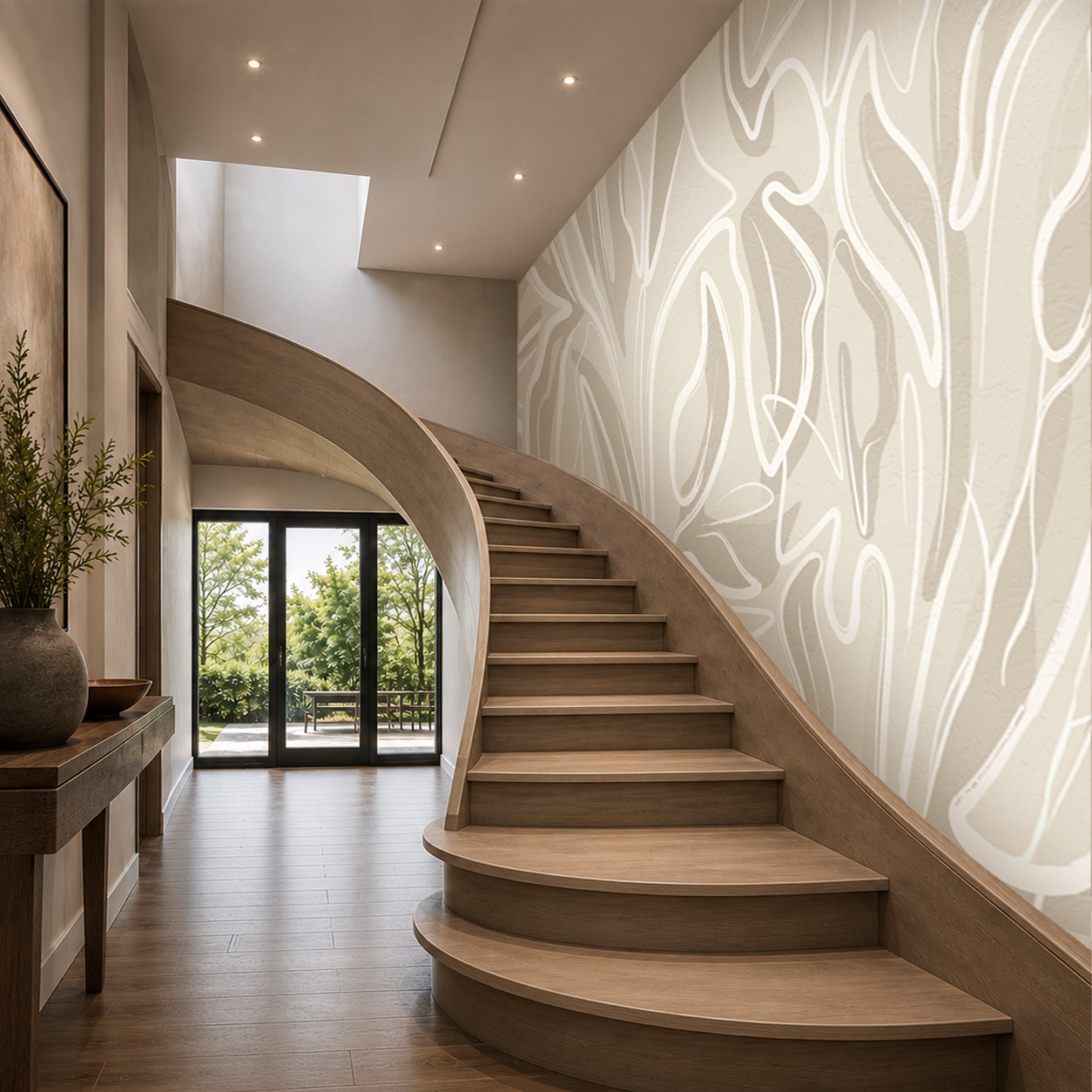 Abstract Flow Luxury Neutral Wallpaper Mural