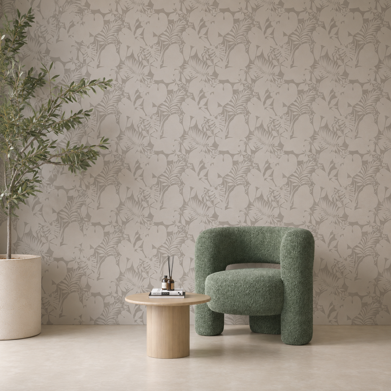 Tropical Botanic – Forest Olive Botanical Wallpaper