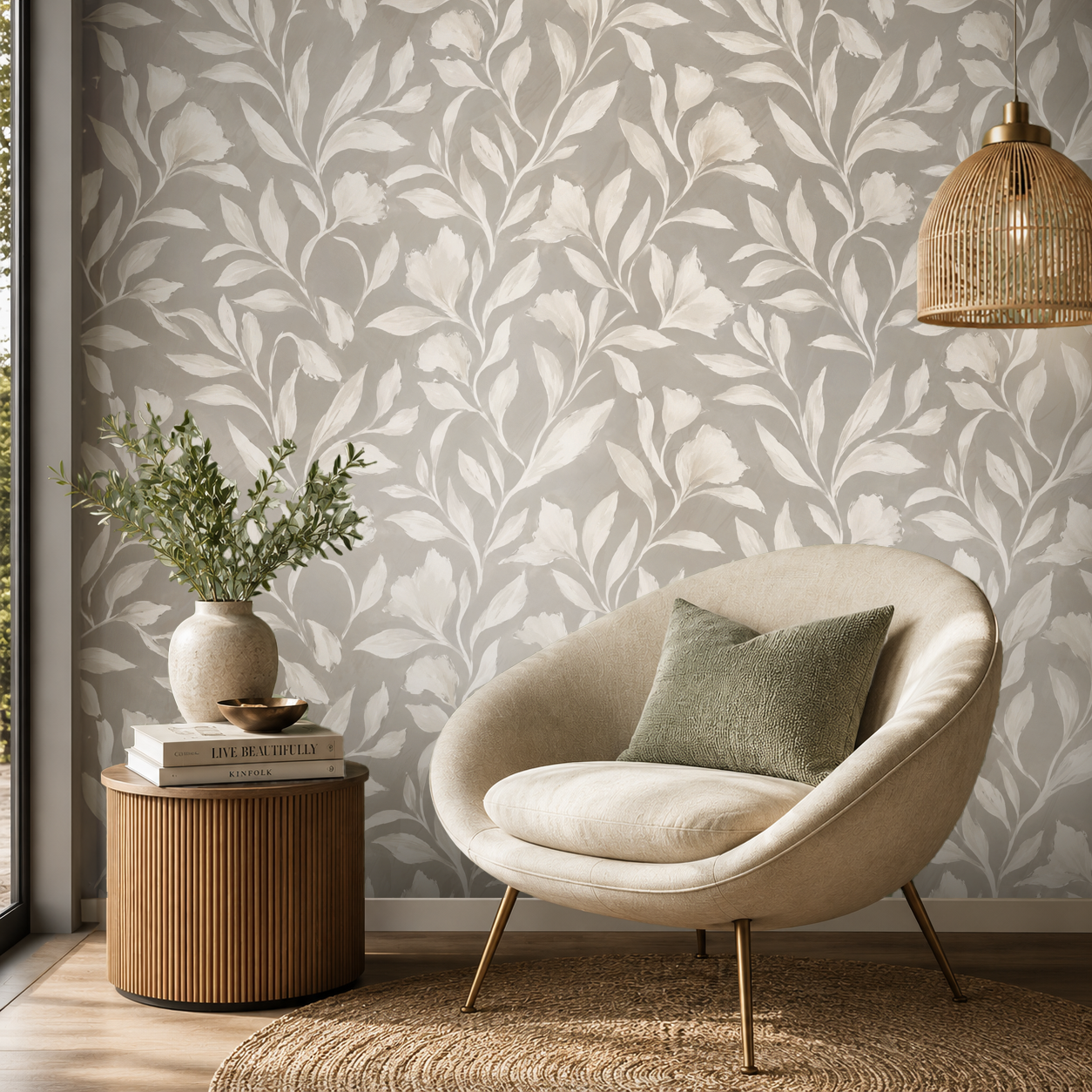Whispering Botanicals– Watercolor Wallpaper