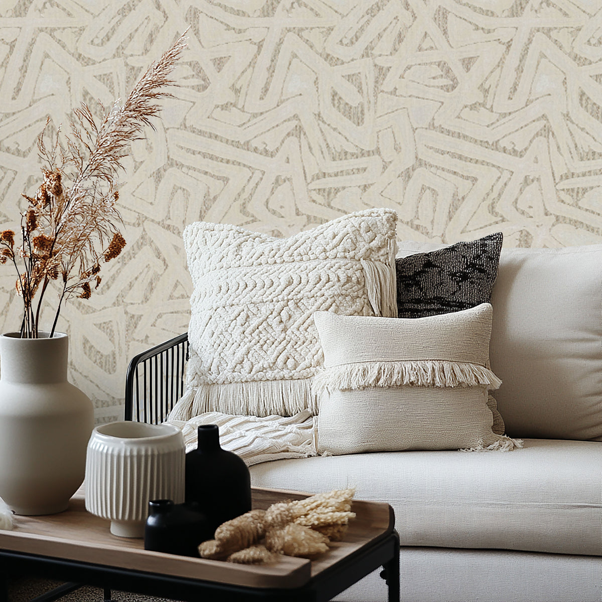Woven Geometry – Textured Abstract Wallpaper