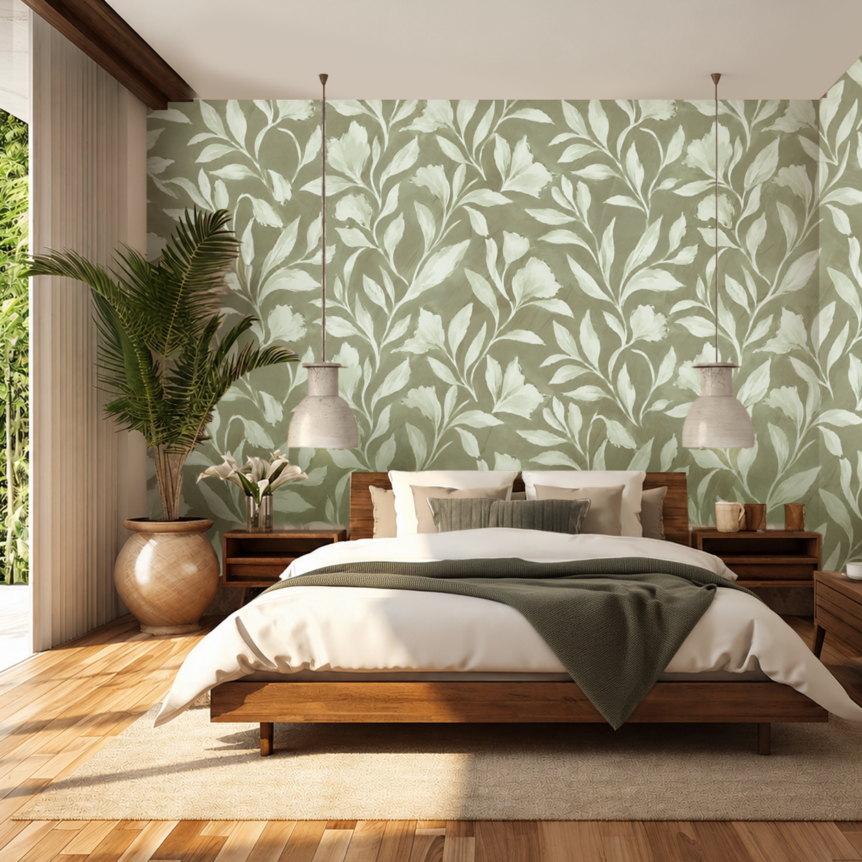 Whispering Botanicals– Watercolor Wallpaper