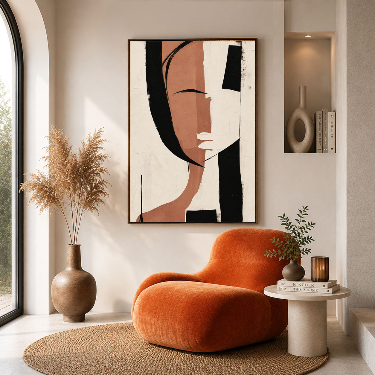 Terracotta Muse | Abstract Woman Wall Art & Canvas