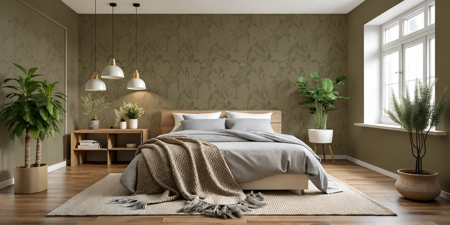 Tropical Botanic – Forest Olive Botanical Wallpaper