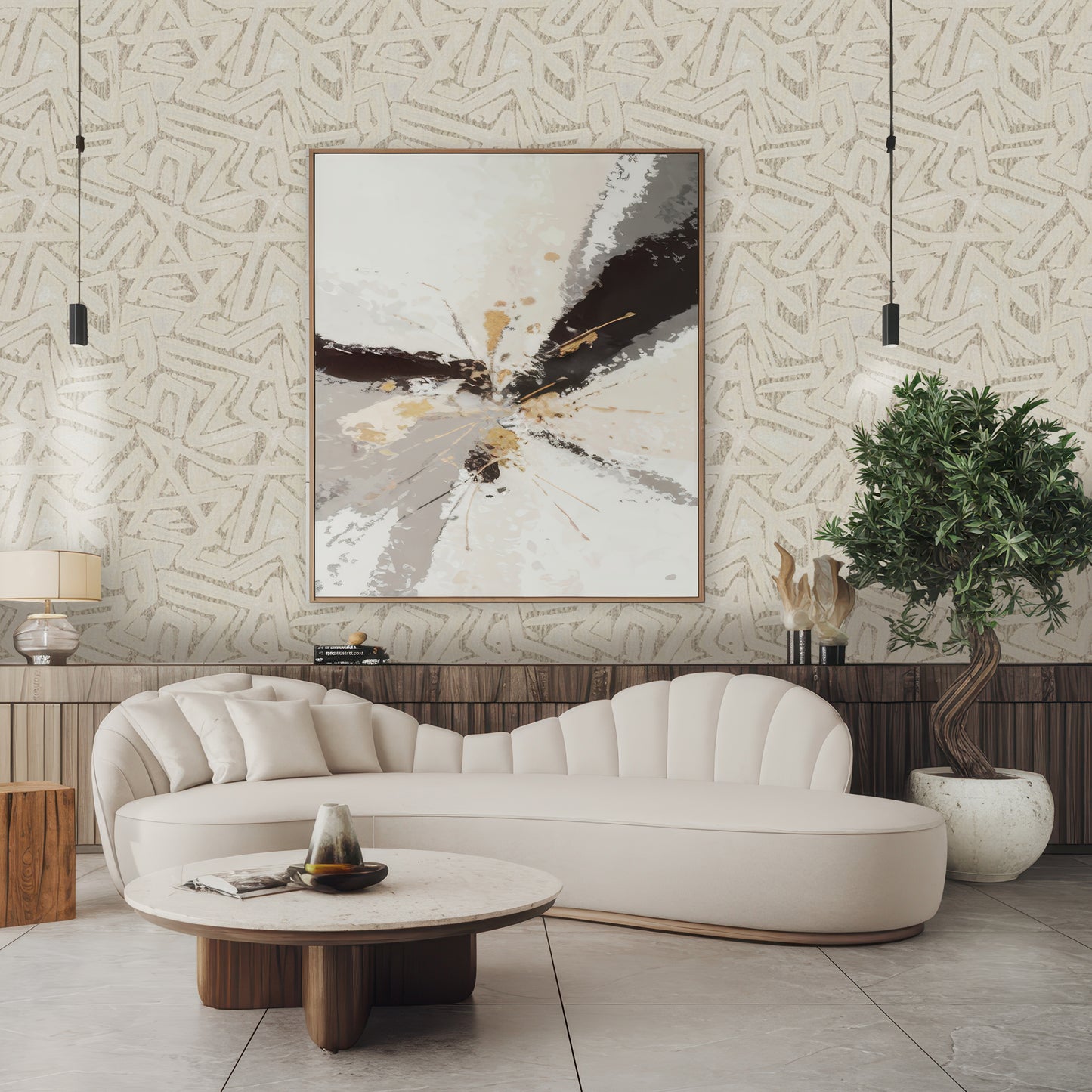 Woven Geometry – Textured Abstract Wallpaper