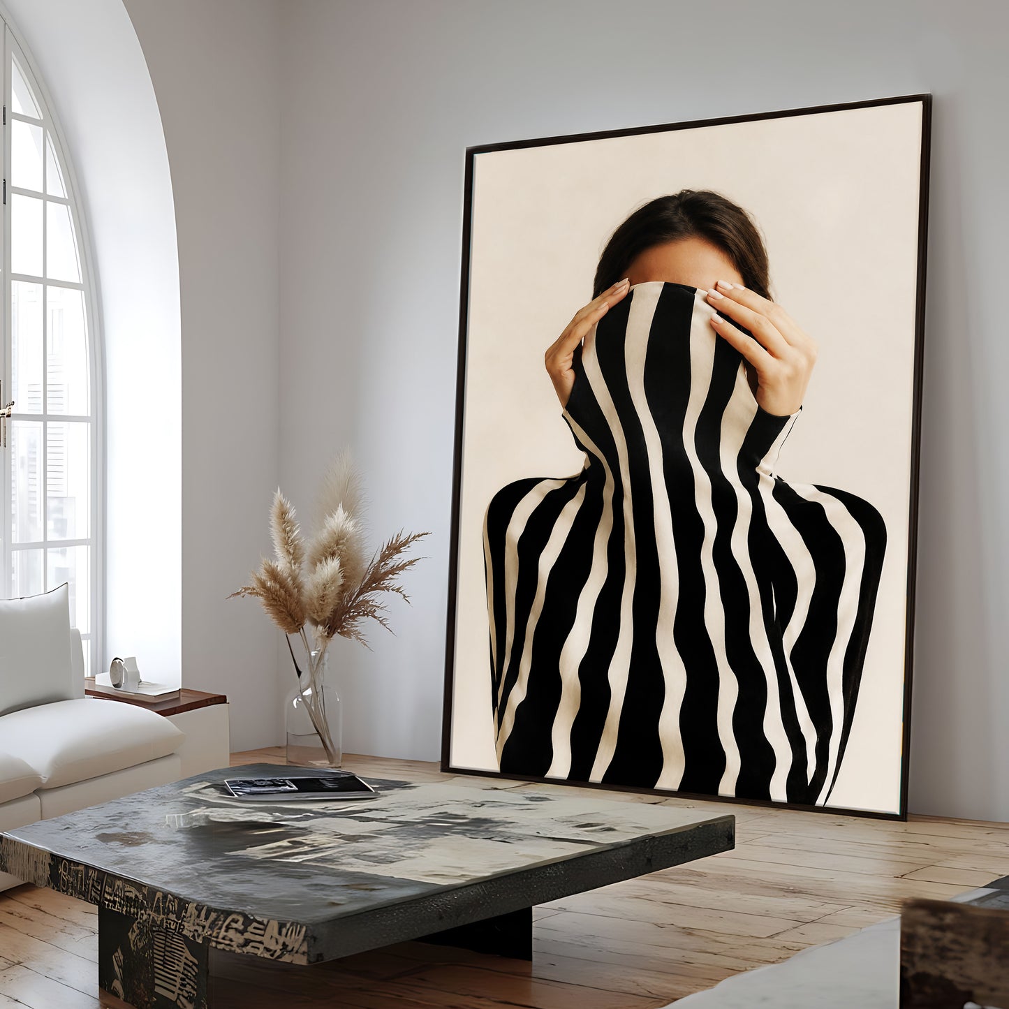 Modern woman wall art, black and white, figurative prints