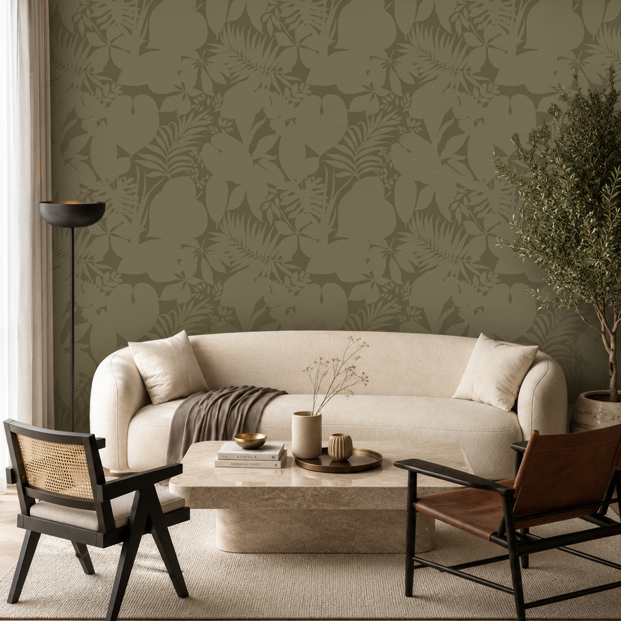 Tropical Botanic – Forest Olive Botanical Wallpaper