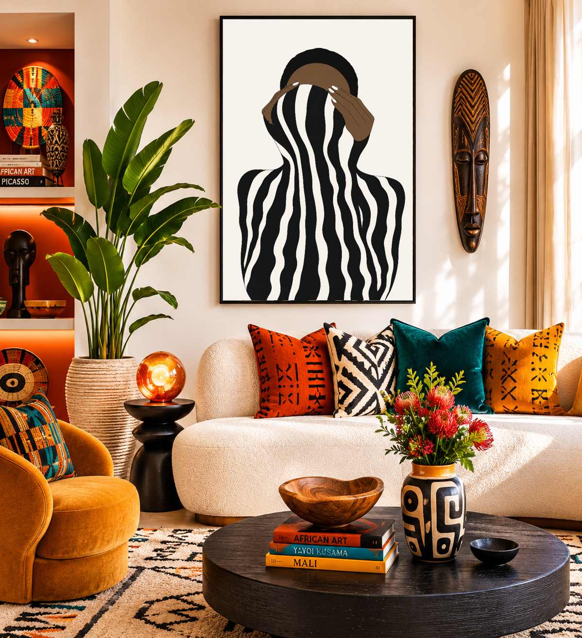 Modern woman wall art, black and white, figurative prints