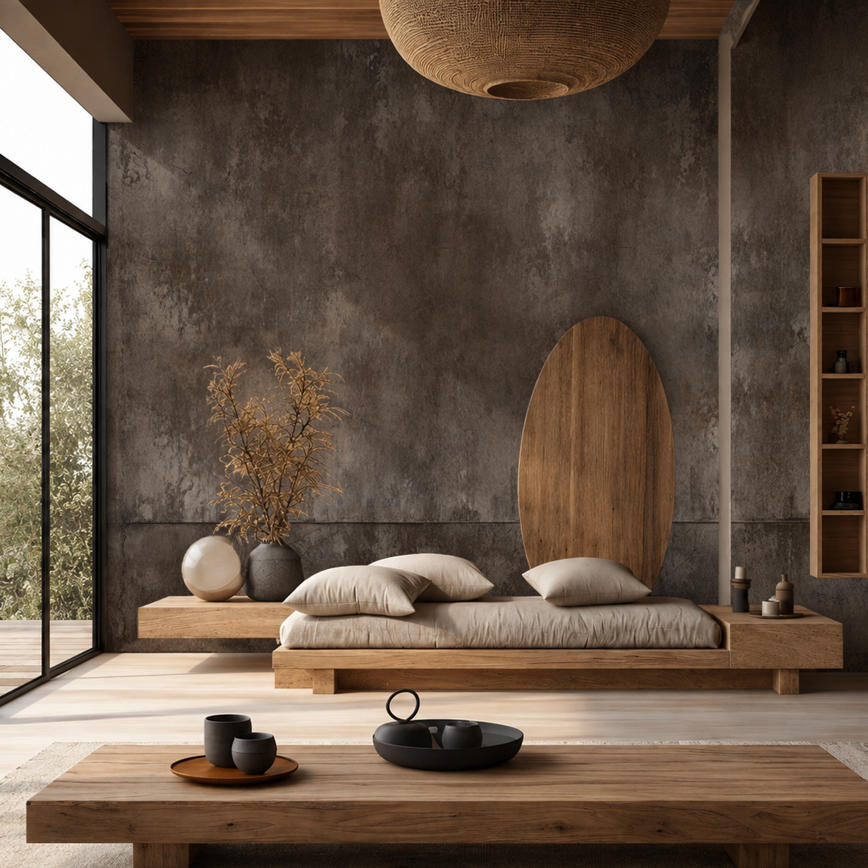 Weathered Earth – Aged Plaster Wallpaper