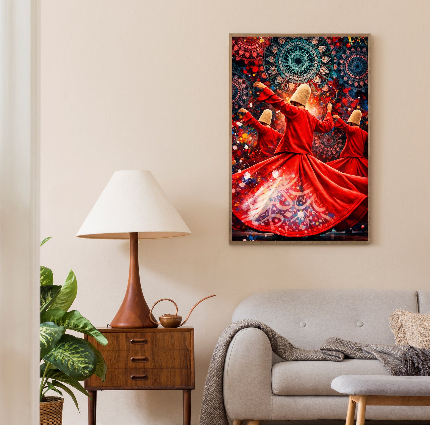 Turkish Sufi Whirling Dervish Dance Wall Art