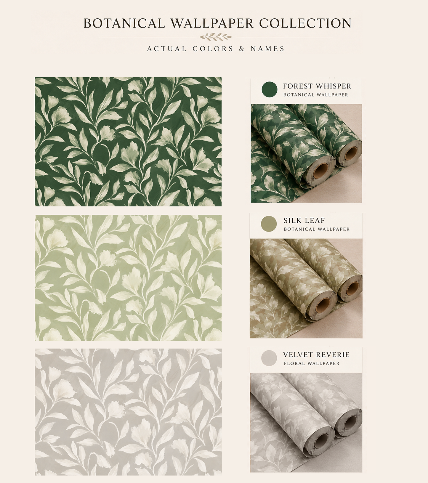 Whispering Botanicals– Watercolor Wallpaper