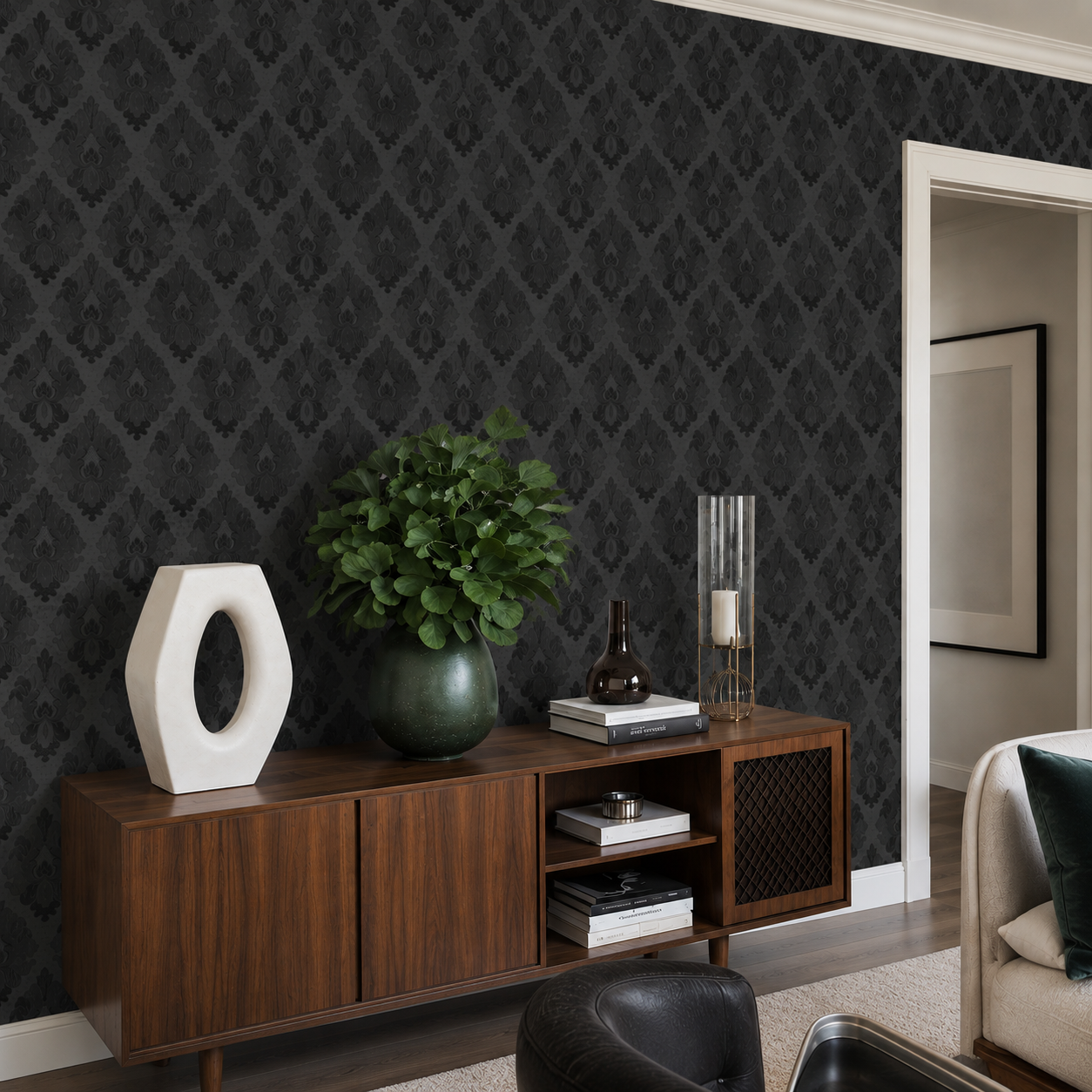 Velmont – Heritage Damask Wallpaper