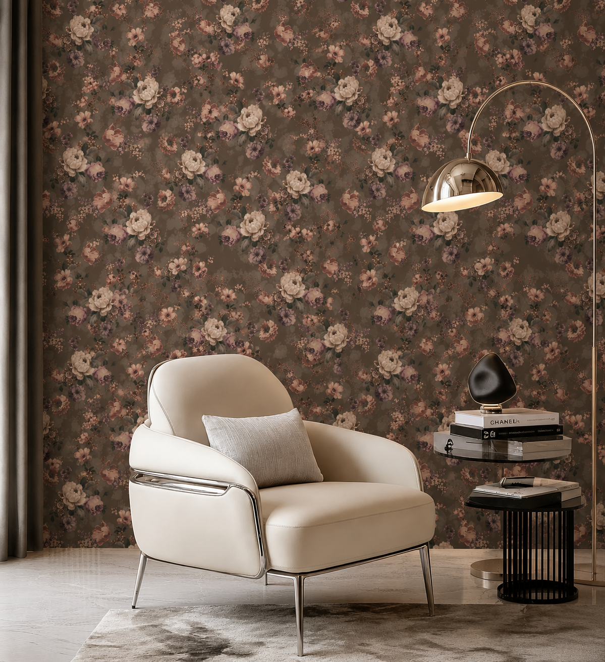 Velvet Reverie – Moody Vintage Floral Wallpaper