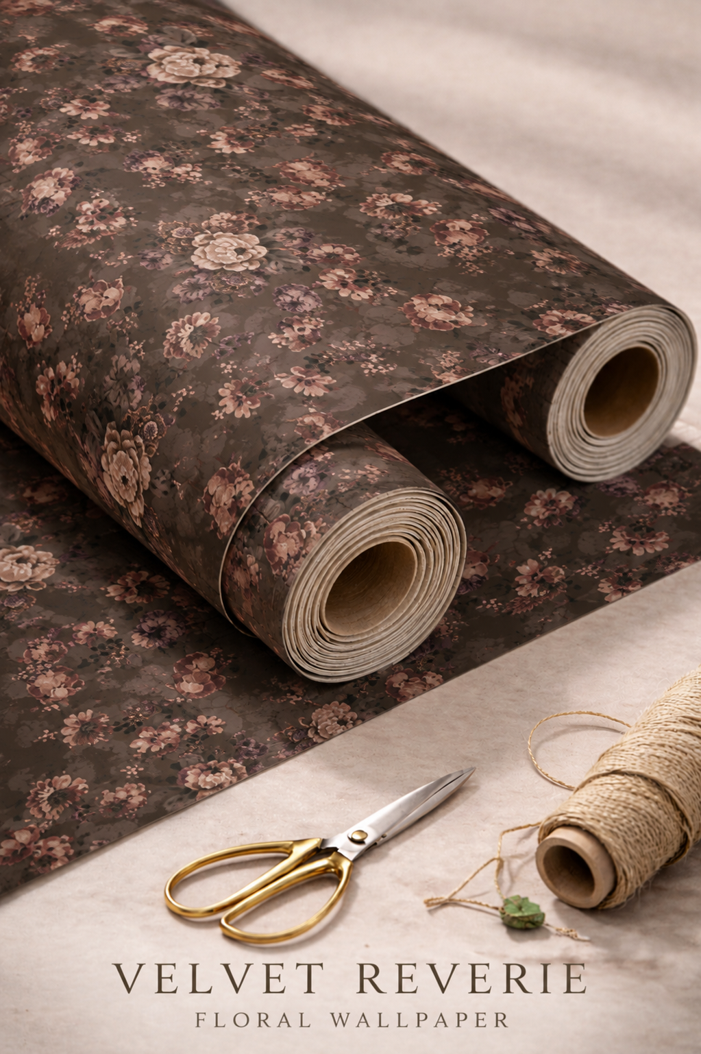Velvet Reverie – Moody Vintage Floral Wallpaper