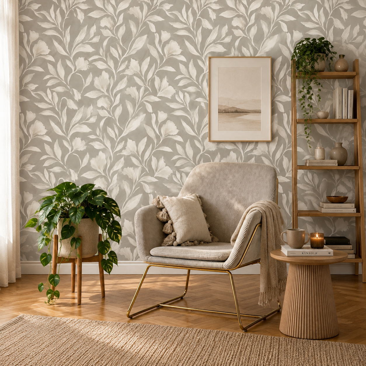 Whispering Botanicals– Watercolor Wallpaper