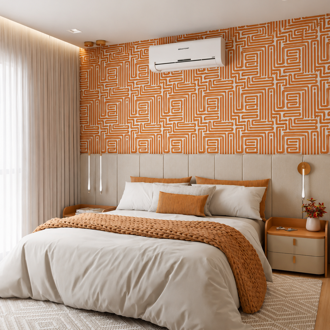 Woven Paths – Hand-Drawn Geometric Wallpaper