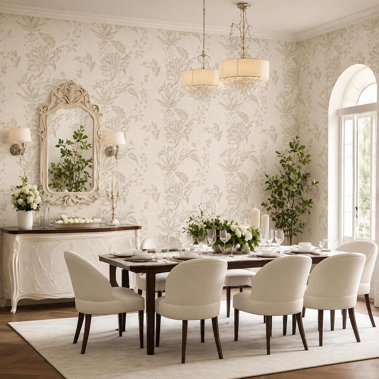 Vintage Floral Wallpaper – Neutral Botanical Peel & Stick