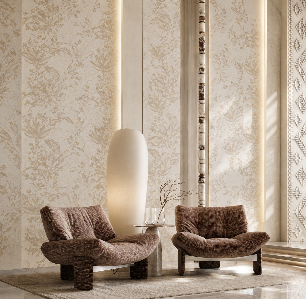 Vintage Floral Wallpaper – Neutral Botanical Peel & Stick