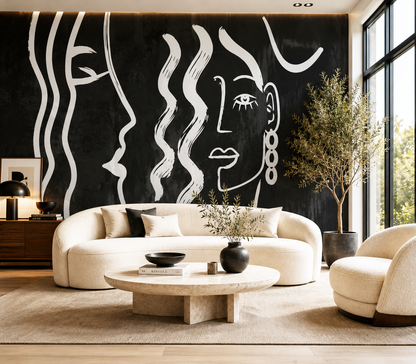 Bold midnight statement wallpaper