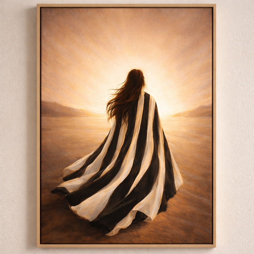 Toward the Light Minimal Neutral Wall Art | Inspirational Journey Art