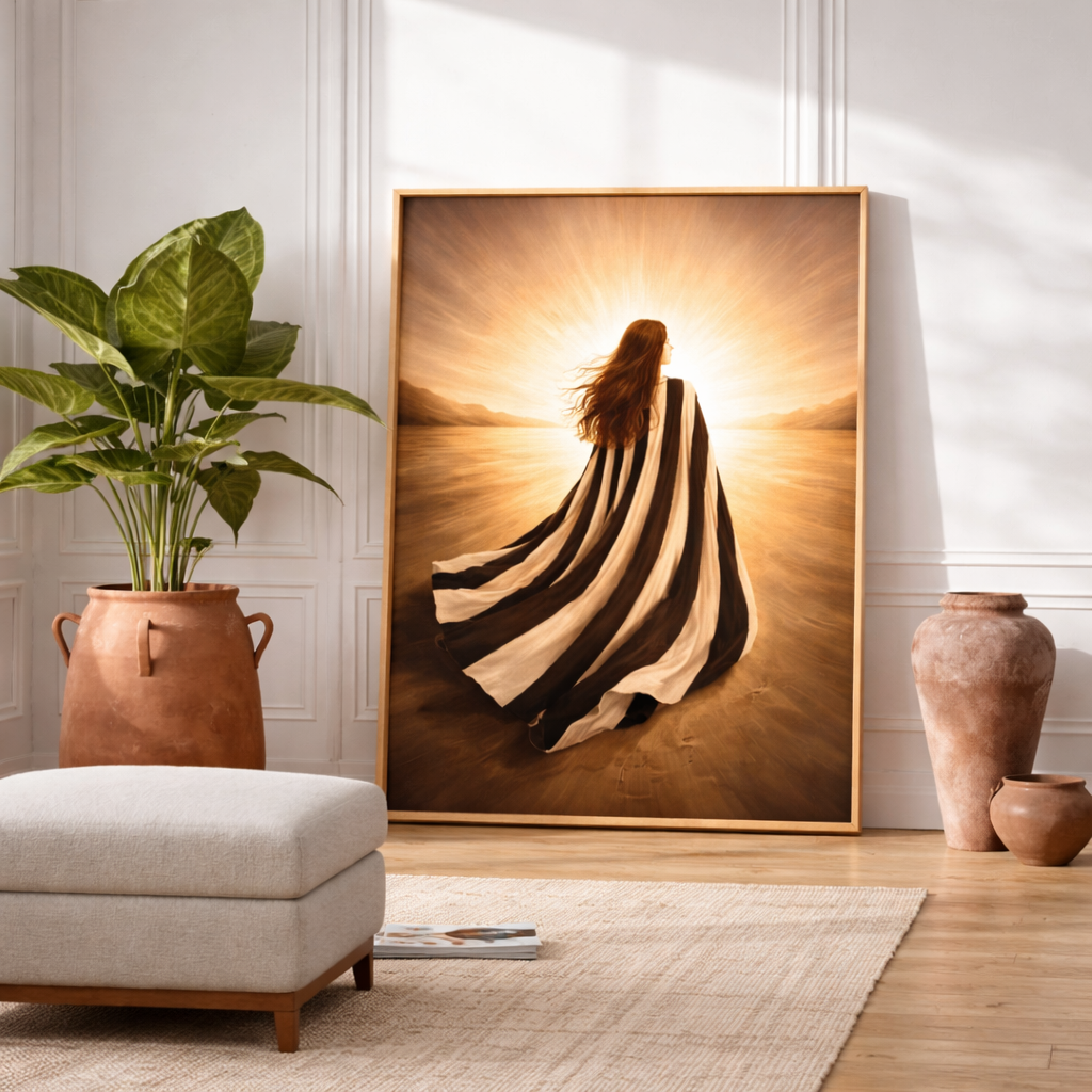 Toward the Light Minimal Neutral Wall Art | Inspirational Journey Art