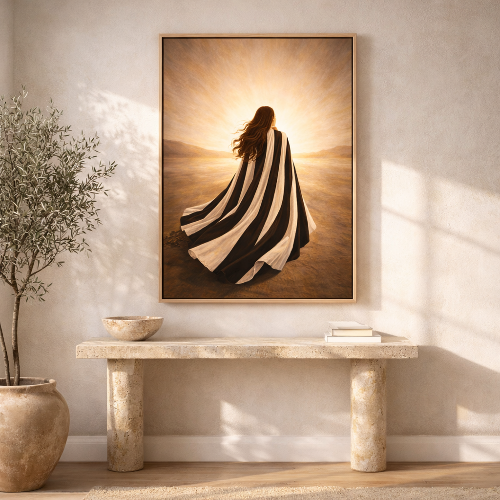Toward the Light Minimal Neutral Wall Art | Inspirational Journey Art