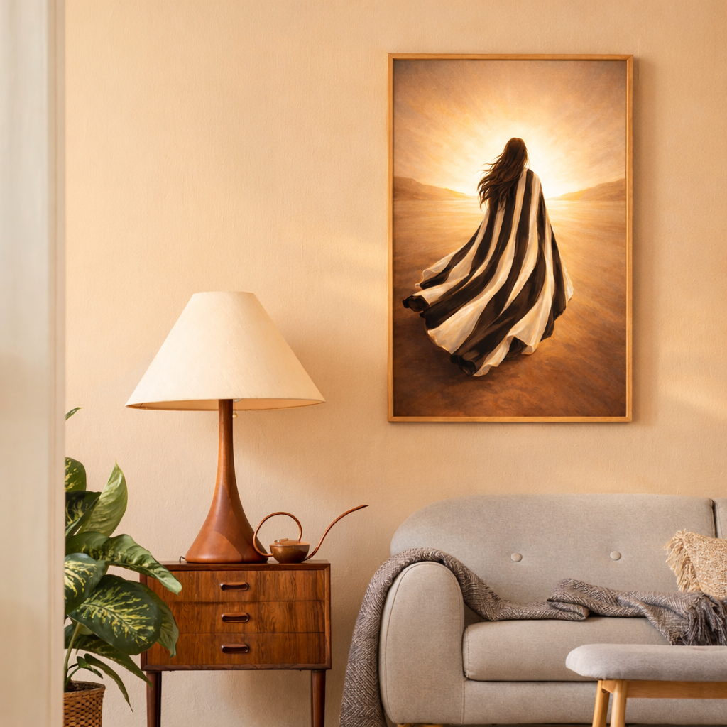 Toward the Light Minimal Neutral Wall Art | Inspirational Journey Art