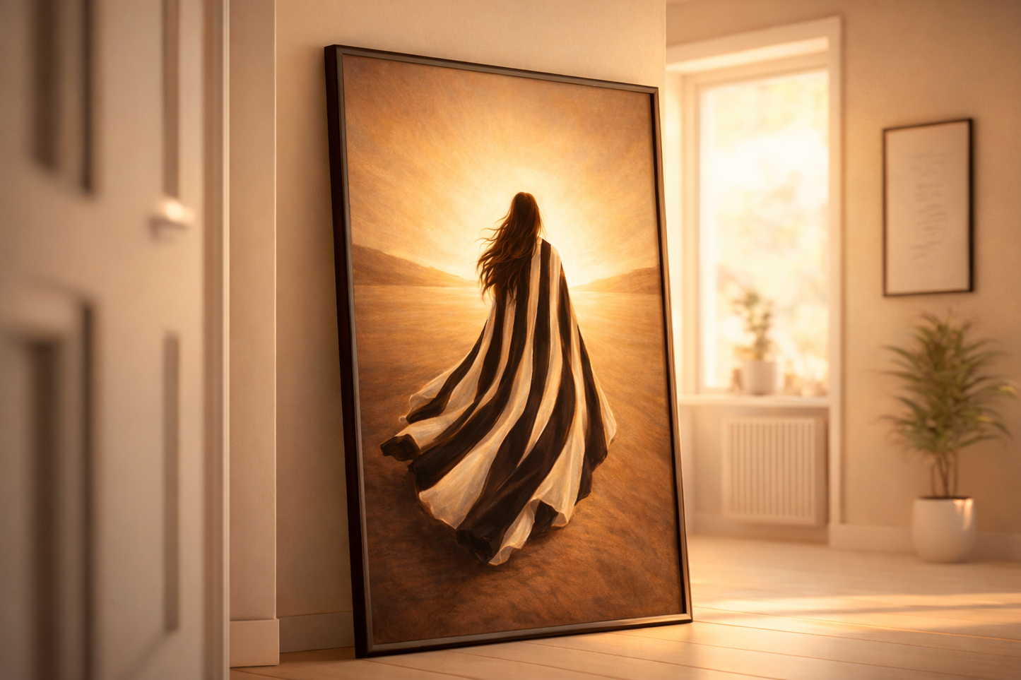Toward the Light Minimal Neutral Wall Art | Inspirational Journey Art