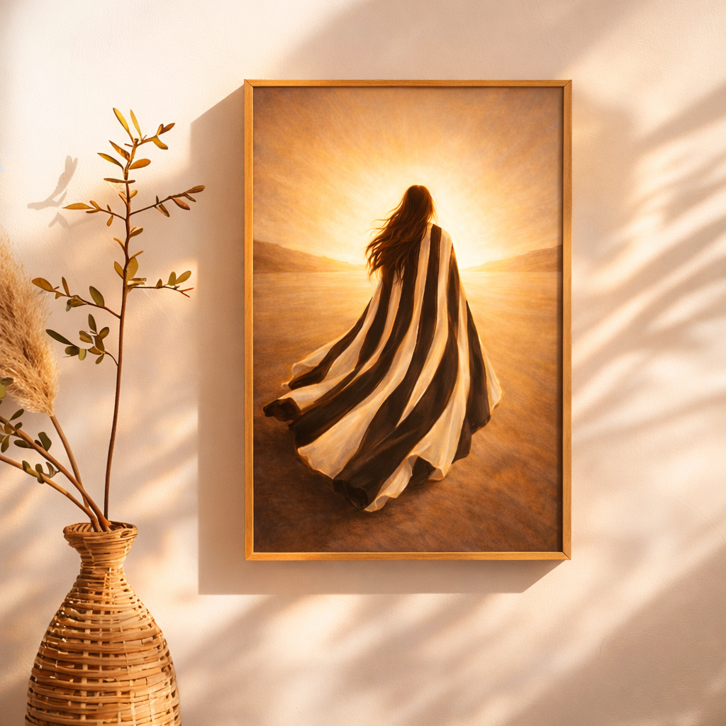 Toward the Light Minimal Neutral Wall Art | Inspirational Journey Art