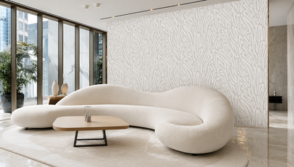 Zebra Flow Wallpaper – Premium Neutral Abstract Wall Mural