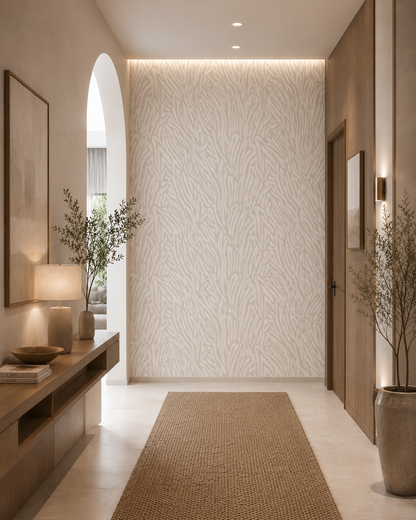 Zebra Flow Wallpaper – Premium Neutral Abstract Wall Mural