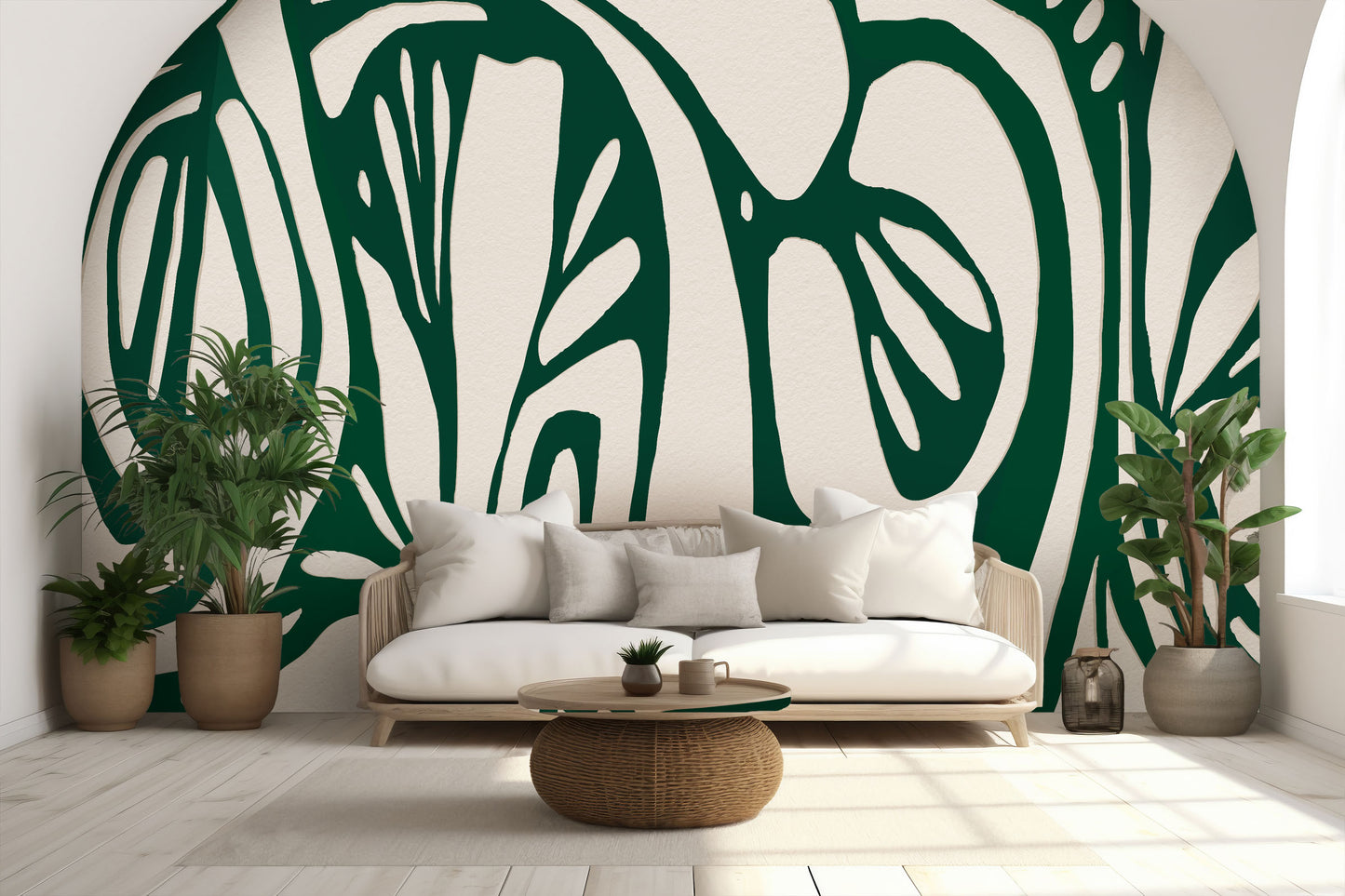Verdant Green Minimalist Wallpaper
