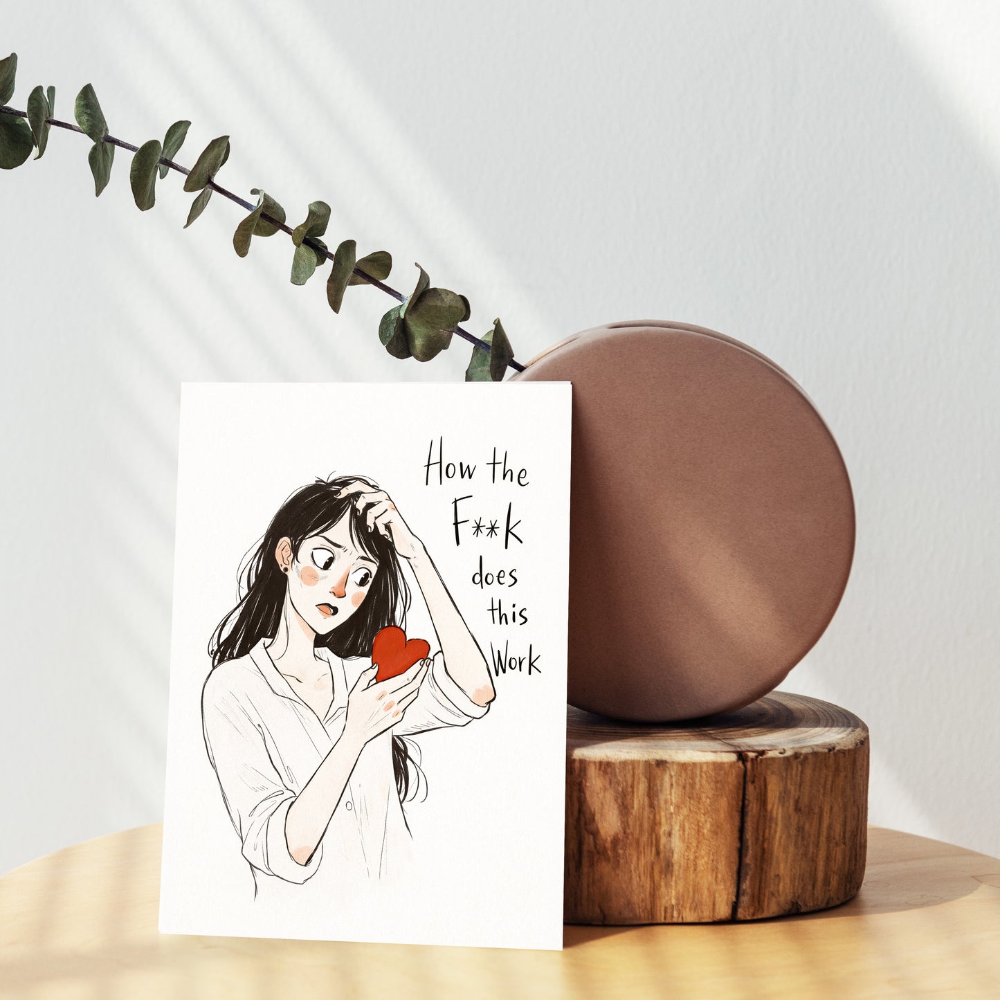 How The Fk Does This Work Wall Art | Funny Love Poster | Relationship Humor Poster