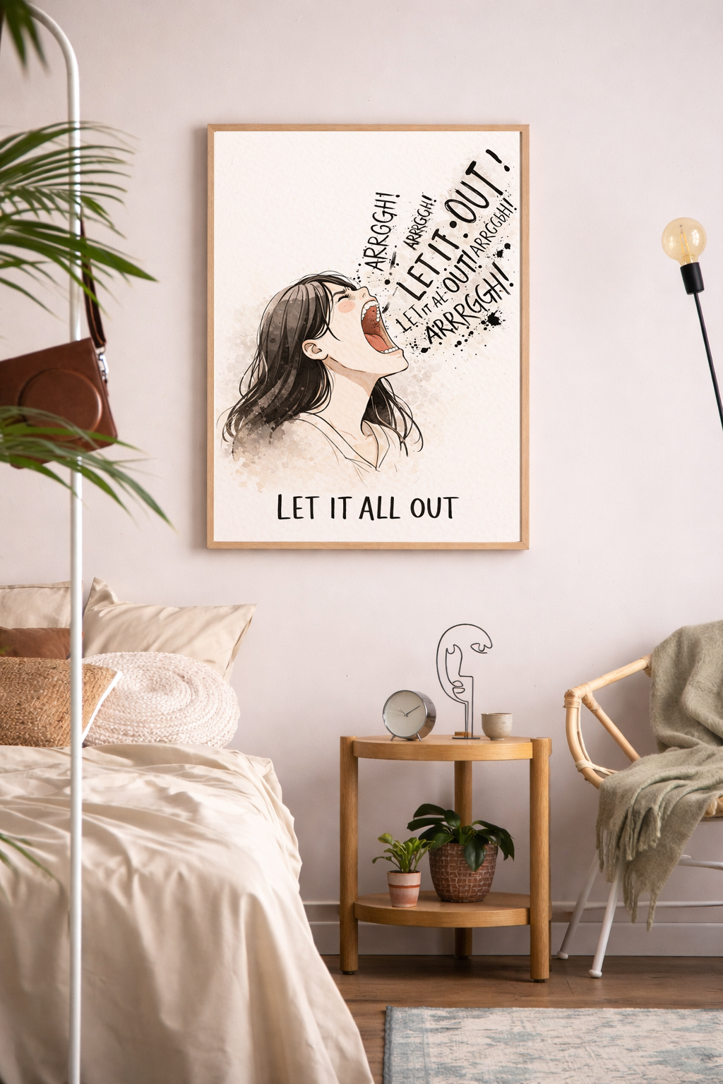 Let It All Out  Wall Art | Emotional Release Art | Mental Health Poster