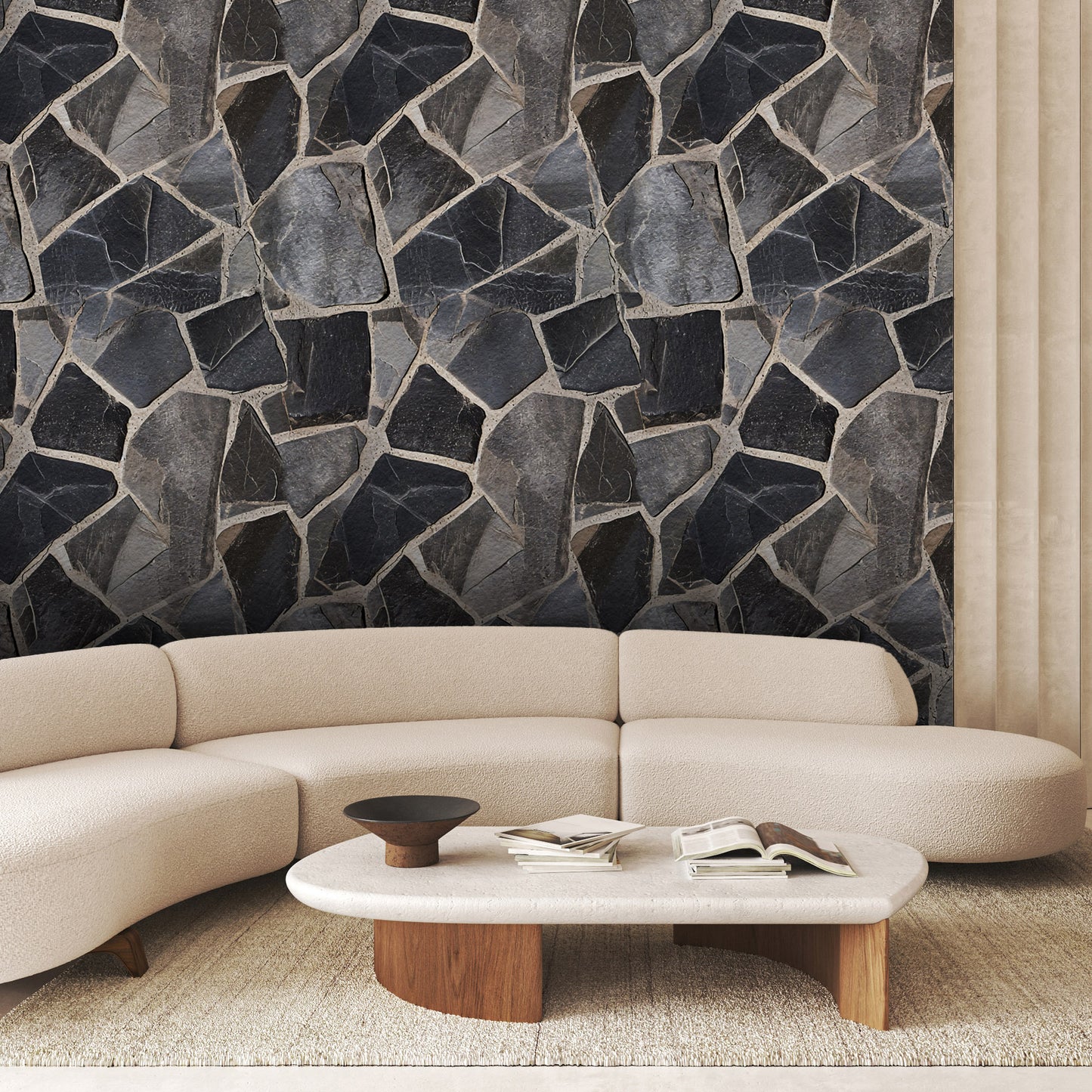 Artful Stone Textures Wallpaper
