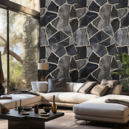 Artful Stone Textures Wallpaper