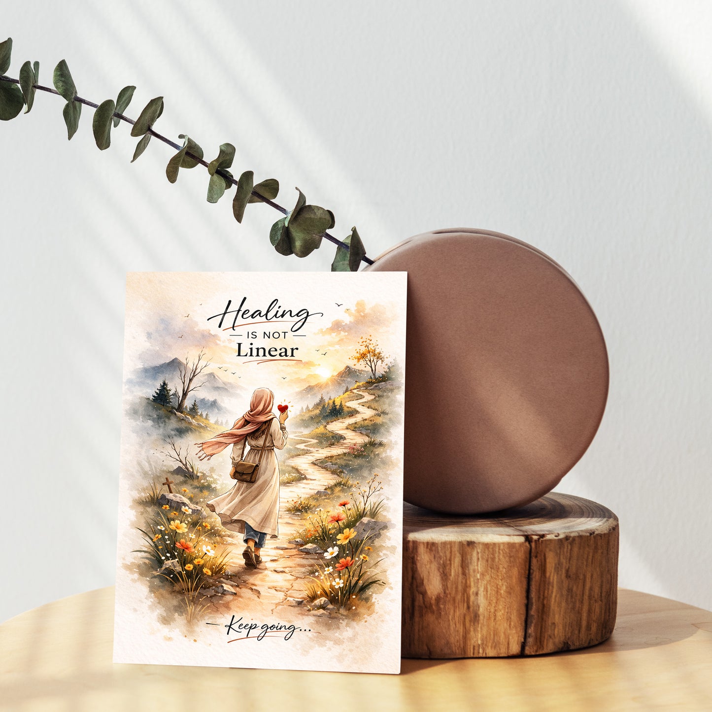 Healing Is Not Linear Wall Art Calm Neutral Decor, Encouragement Gift