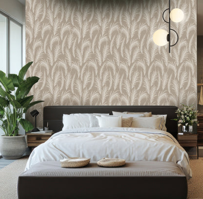 Earthy Tone Feathers Wallpaper