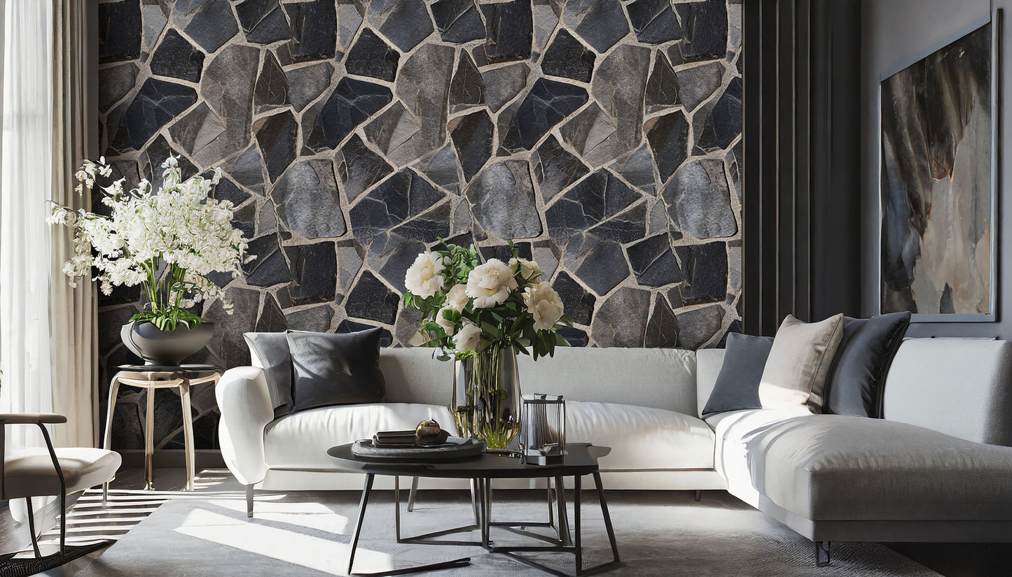 Artful Stone Textures Wallpaper
