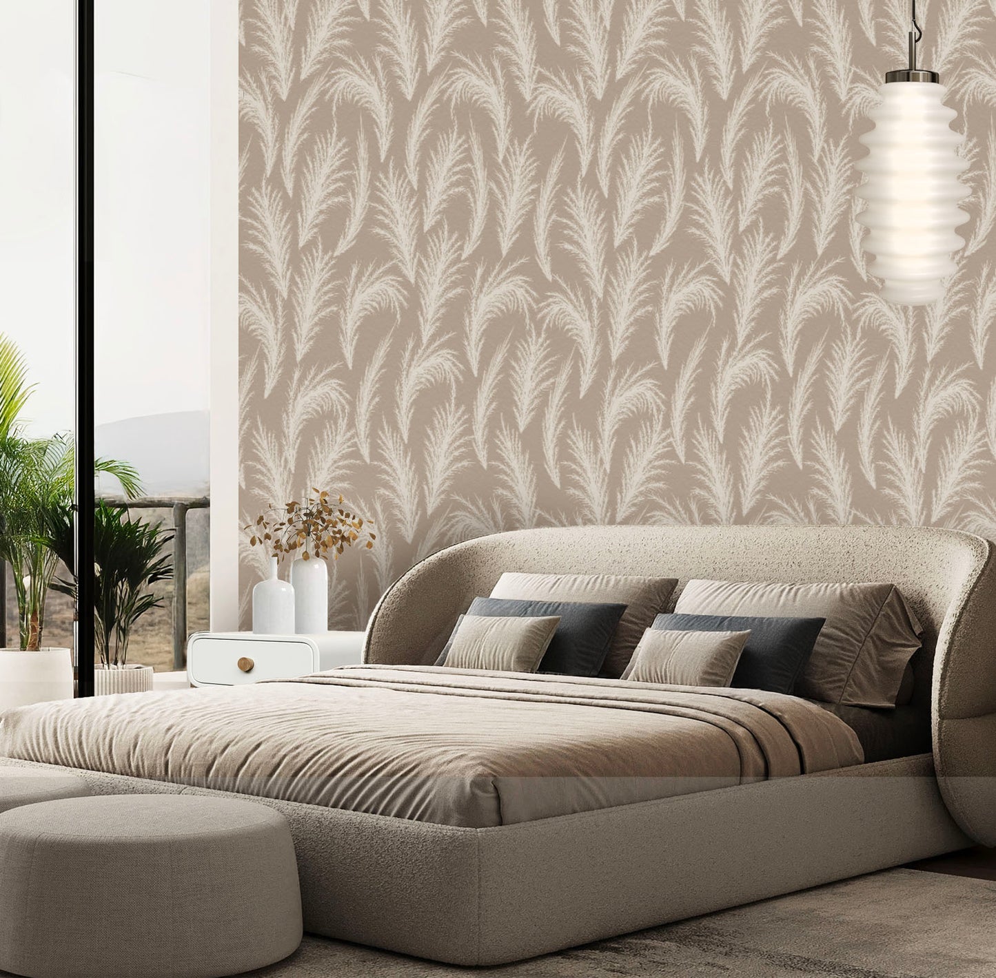 Earthy Tone Feathers Wallpaper