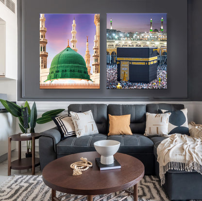 Masjid a-Nabawi and The Kaaba Canvas