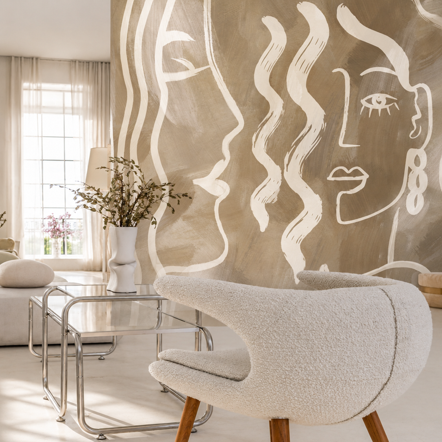 Expressive Strokes – Neutral Wallpaper Ideas for High-End Interiors
