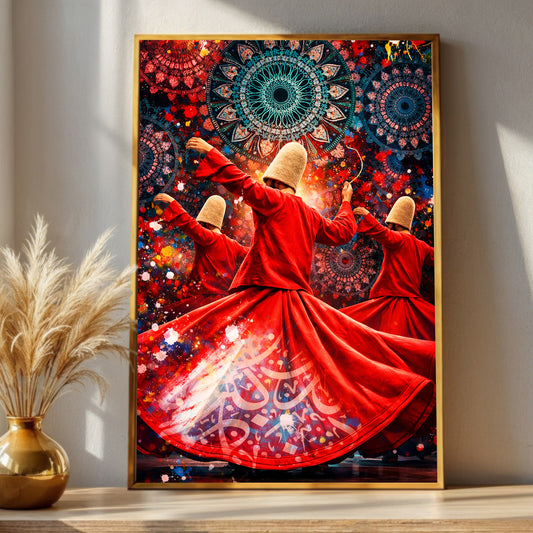 Turkish Sufi Whirling Dervish Dance Wall Art