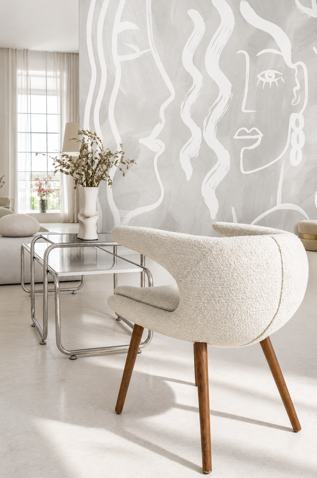 Expressive Strokes – Luxury Abstract Line Art Wallpaper Mural