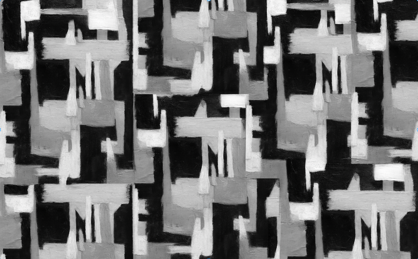 Modern Abstract Geometric Wallpaper Mural - Black & Gray